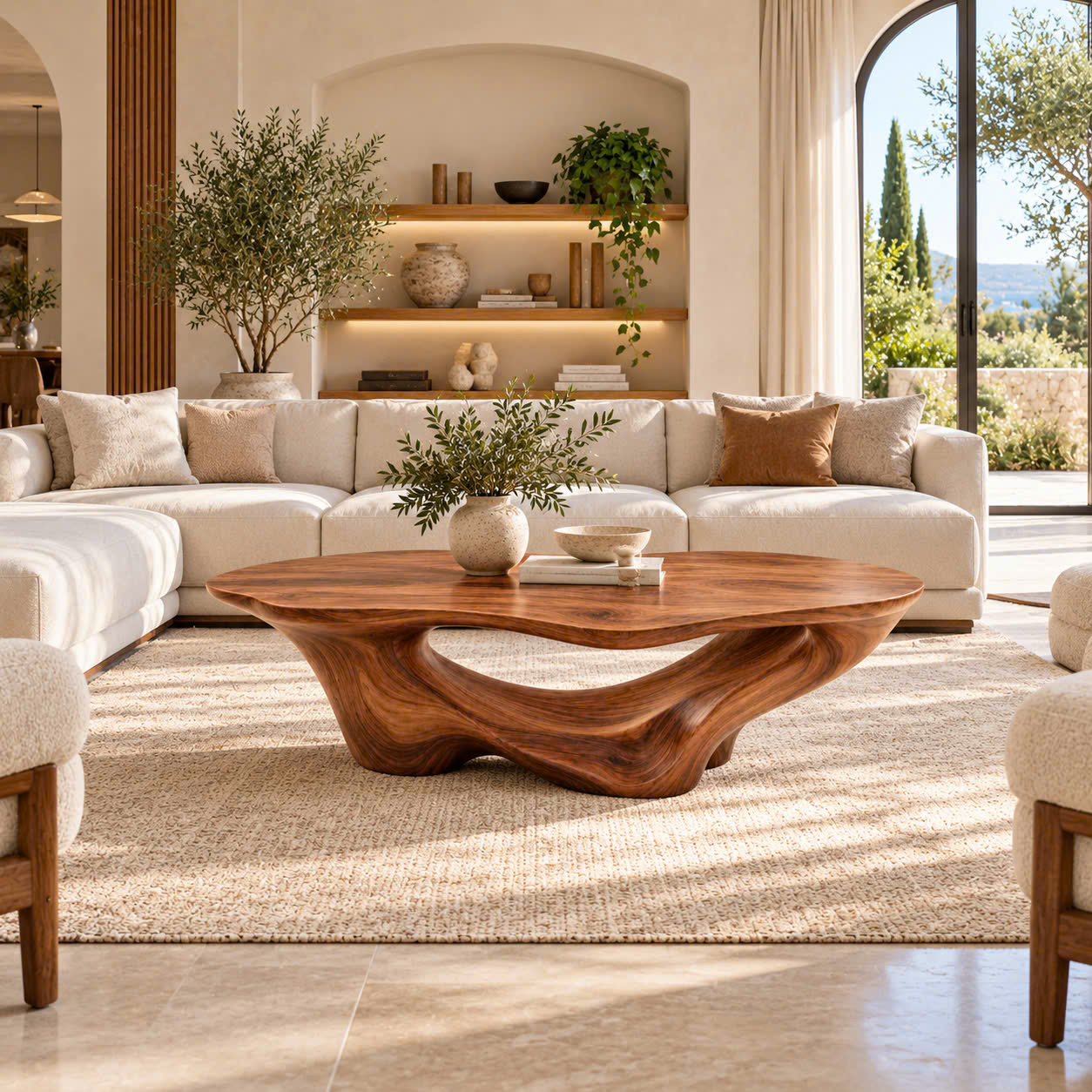 ACF 18 Luxali Modern Solid Wood Coffee Table Living Room Handmade Natural Eco-Friendly Durable Decor Unique Design - Image 9
