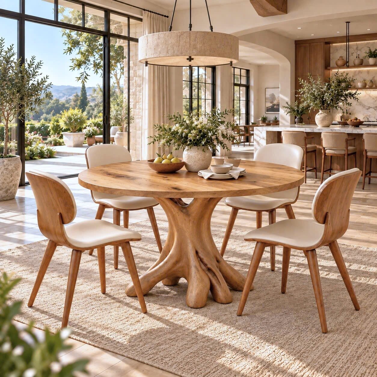 DT 01 Luxali Wooden Luxurious and uniquely crafted wooden dining table ( chairs not included) designed to create a warm and inviting atmosphere.