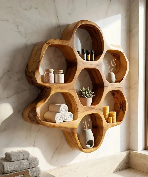Alternative view of Mid Century Wall Shelf For Hallway Entryway Use