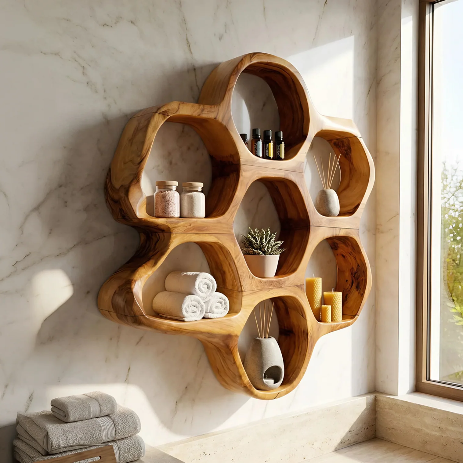 Mid Century Wall Shelf For Hallway Entryway Use - Image 2