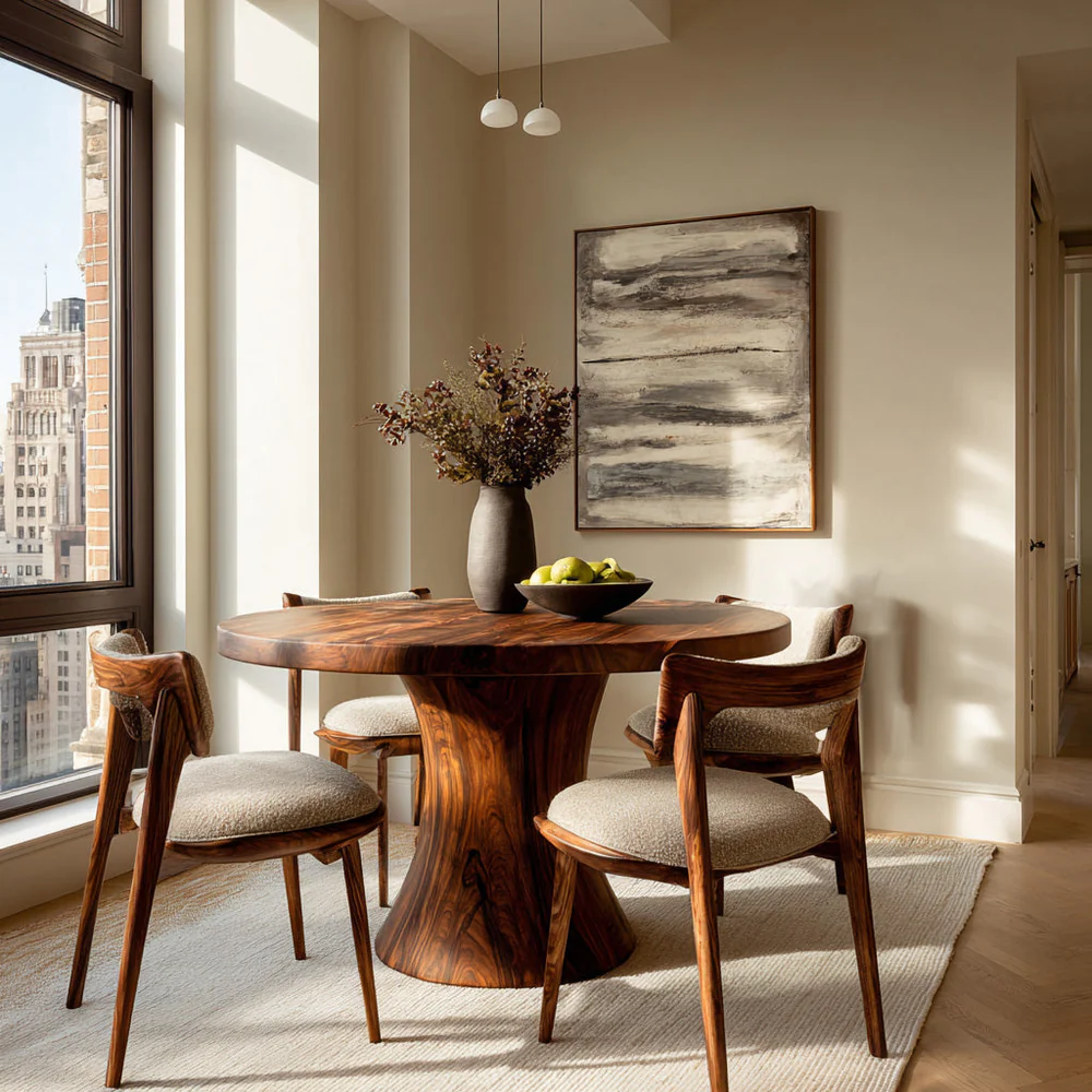 Luxali Wooden|Luxurious and uniquely crafted wooden dining table ( chairs not included) designed to create a warm and inviting atmosphere. - Image 3