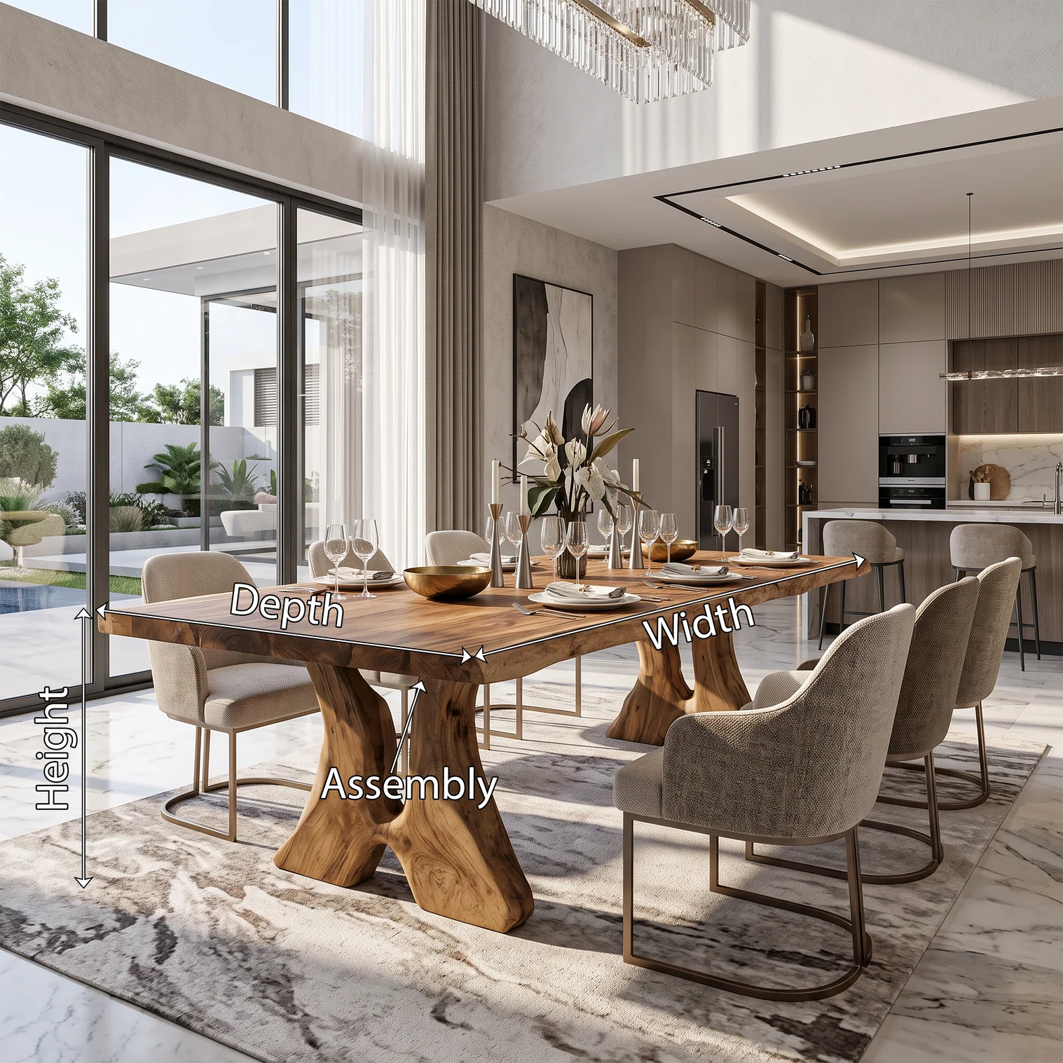 Farmhouse Dining Table For Vintage Furniture Look - Image 3