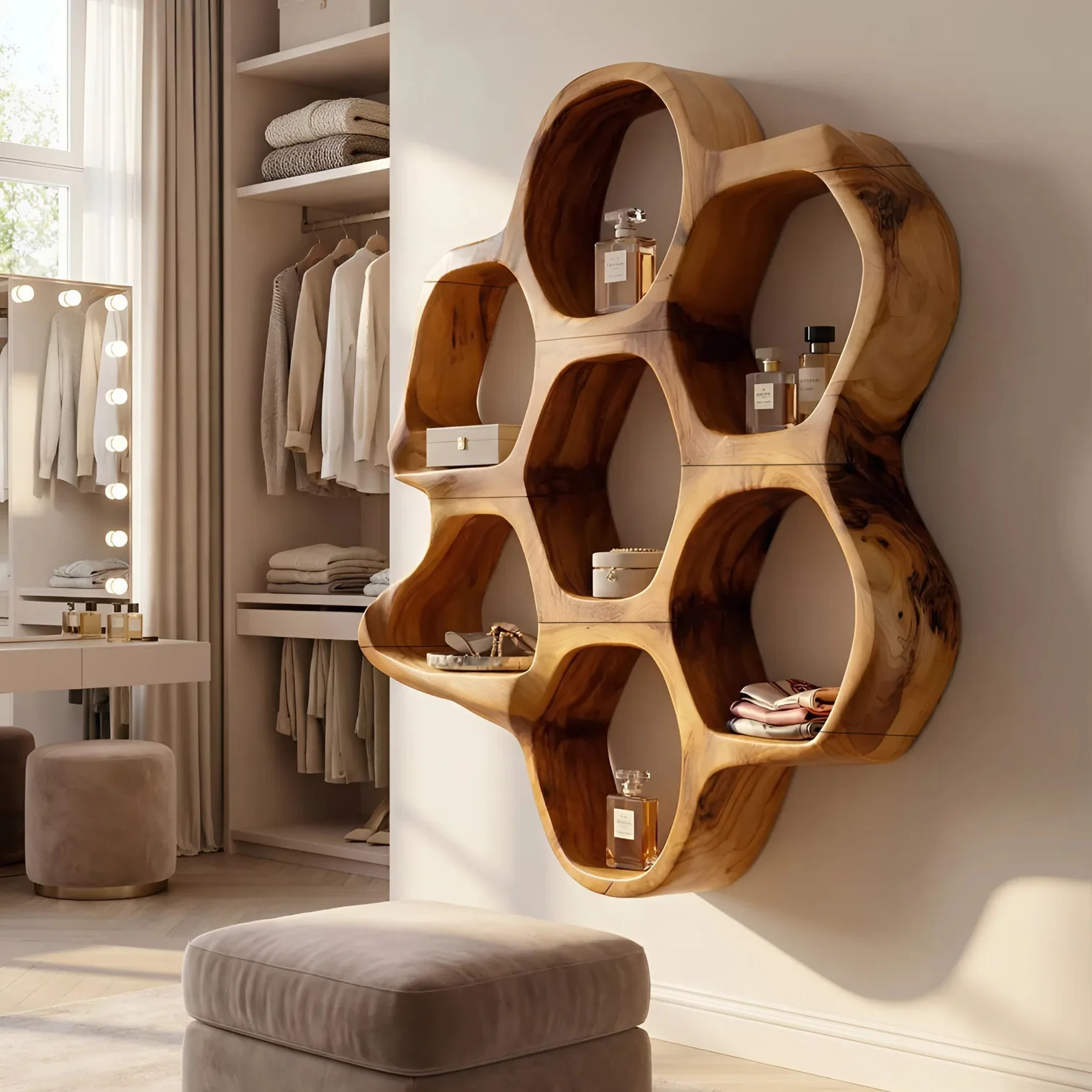 Mid Century Wall Shelf For Hallway Entryway Use - Image 5