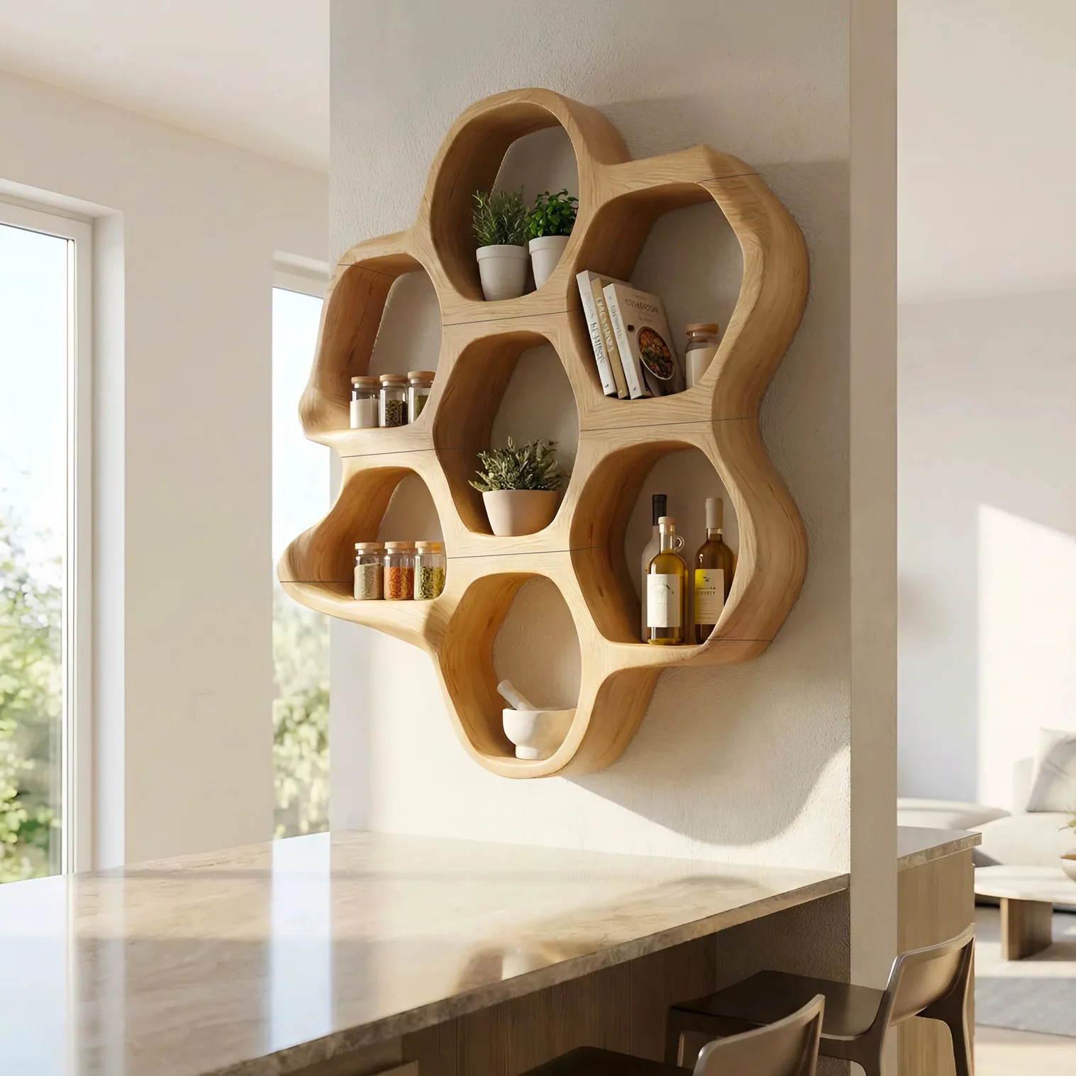 Mid Century Wall Shelf For Hallway Entryway Use - Image 6