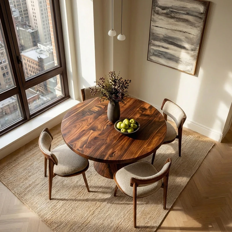 Luxali Wooden|Luxurious and uniquely crafted wooden dining table ( chairs not included) designed to create a warm and inviting atmosphere. - Image 5