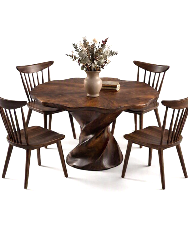 Luxali Wooden|Luxurious and uniquely crafted wooden dining table ( chairs not included) designed to create a warm and inviting atmosphere.