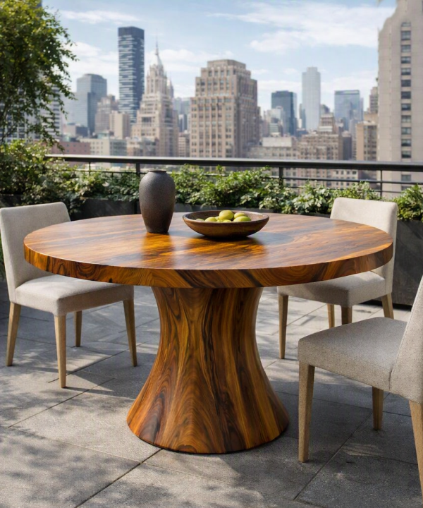 Alternative view of Luxali Wooden|Luxurious and uniquely crafted wooden dining table ( chairs not included) designed to create a warm and inviting atmosphere.