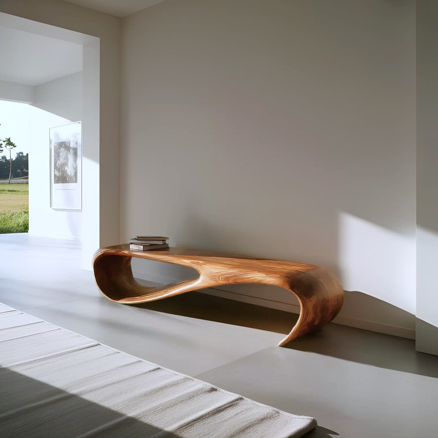 Modern Sculptural Bench| Modern Curved Bench – Sculptural Furniture With Curved Design For Living Room - Image 6