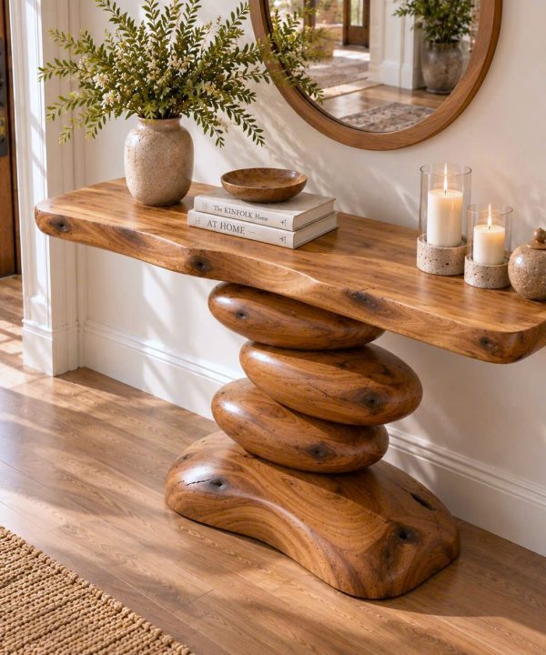 CSL142 Rustic Live Edge Console Table Entryway Design Rustic Live Edge Console Table Entryway Design Handcrafted Accent Table Furniture