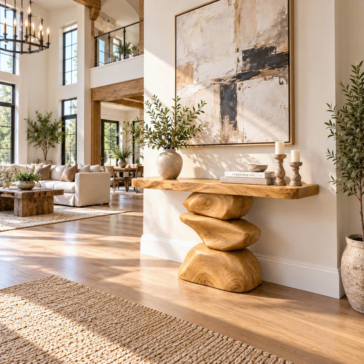 CSL149 Rustic Live Edge Console Table Entryway Design Rustic Live Edge Console Table Entryway Design Handcrafted Accent Table Furniture - Image 10