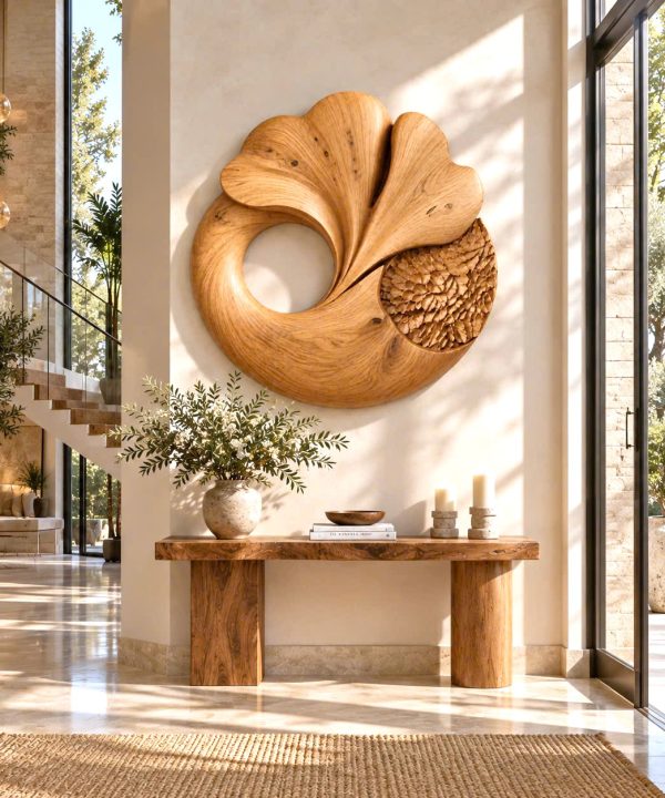 Alternative view of WA 03 Luxali wooden Unique Wall-mounted Organic Wooden Sculpture Handcrafted Wooden Wall Art Sculpture For Living Room Furniture Wall Decoration