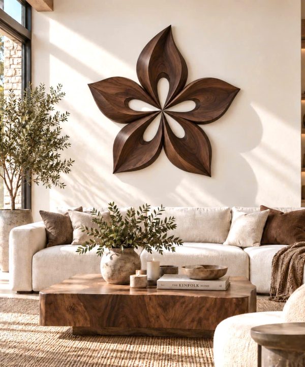 Alternative view of WA 06 Luxali wooden Unique Wall-mounted Organic Wooden Sculpture Handcrafted Wooden Wall Art Sculpture For Living Room Furniture Wall Decoration