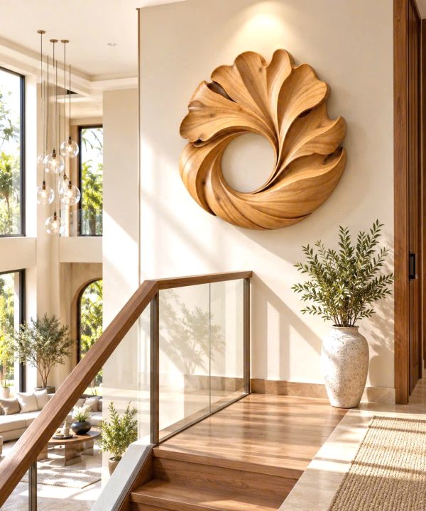 Alternative view of WA 07 Luxali wooden Unique Wall-mounted Organic Wooden Sculpture Handcrafted Wooden Wall Art Sculpture For Living Room Furniture Wall Decoration