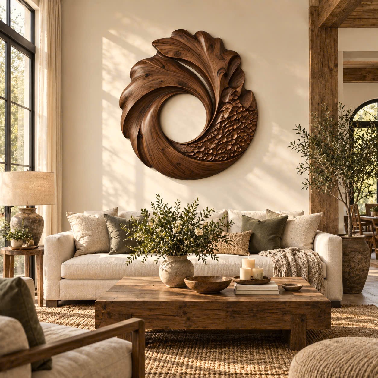 WA 09 Luxali wooden Unique Wall-mounted Organic Wooden Sculpture Handcrafted Wooden Wall Art Sculpture For Living Room Furniture Wall Decoration