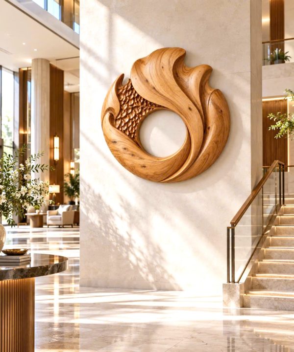 Alternative view of WA 10 Luxali wooden Unique Wall-mounted Organic Wooden Sculpture Handcrafted Wooden Wall Art Sculpture For Living Room Furniture Wall Decoration