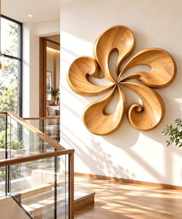 AWA 11 Luxali wooden Unique Wall-mounted Organic Wooden Sculpture Handcrafted Wooden Wall Art Sculpture For Living Room Furniture Wall Decoration