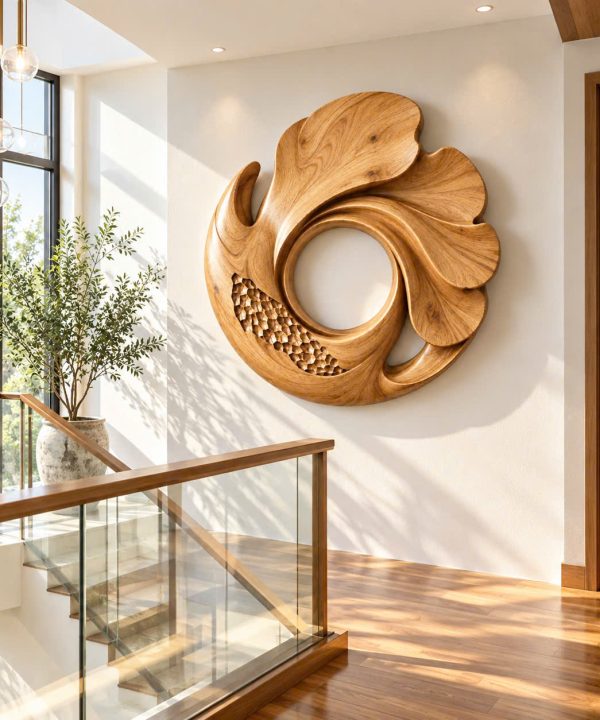AWA 13 Luxali wooden Unique Wall-mounted Organic Wooden Sculpture Handcrafted Wooden Wall Art Sculpture For Living Room Furniture Wall Decoration
