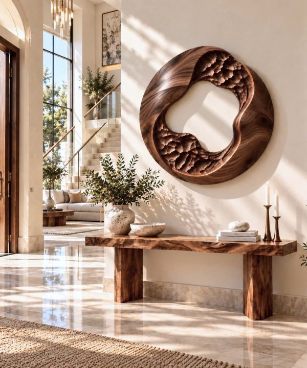 Alternative view of AWA 18 Unique Wall-mounted Organic Wooden Sculpture Handcrafted Wooden Wall Art Sculpture For Living Room Furniture Wall Decoration