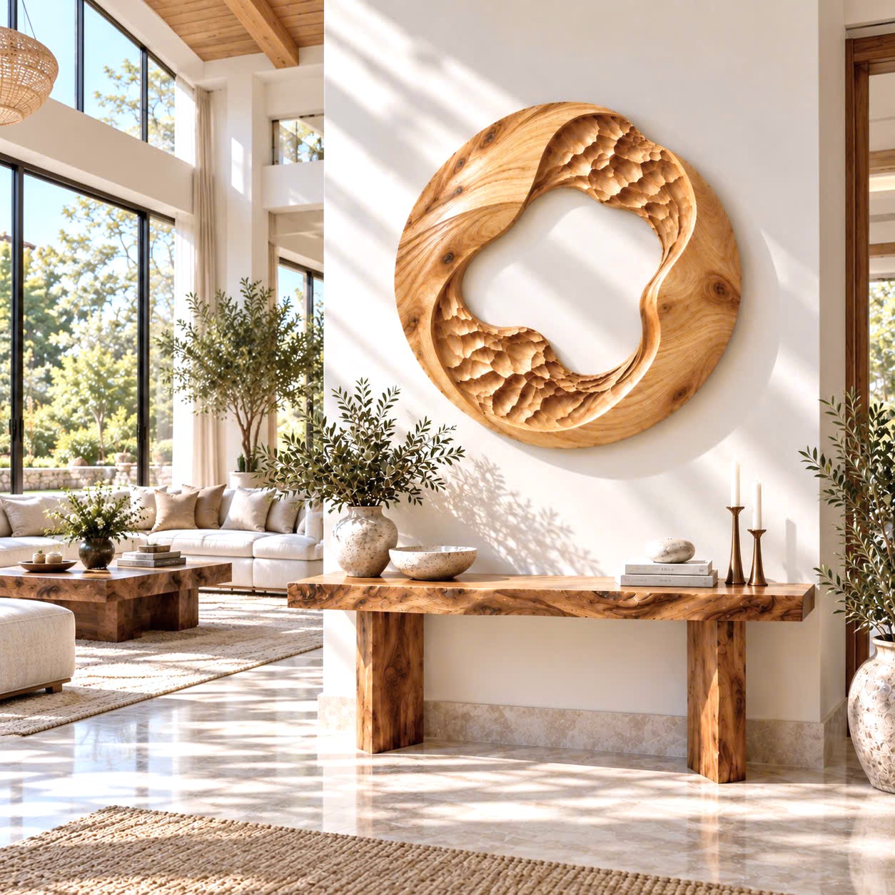 AWA 18 Unique Wall-mounted Organic Wooden Sculpture Handcrafted Wooden Wall Art Sculpture For Living Room Furniture Wall Decoration - Image 4