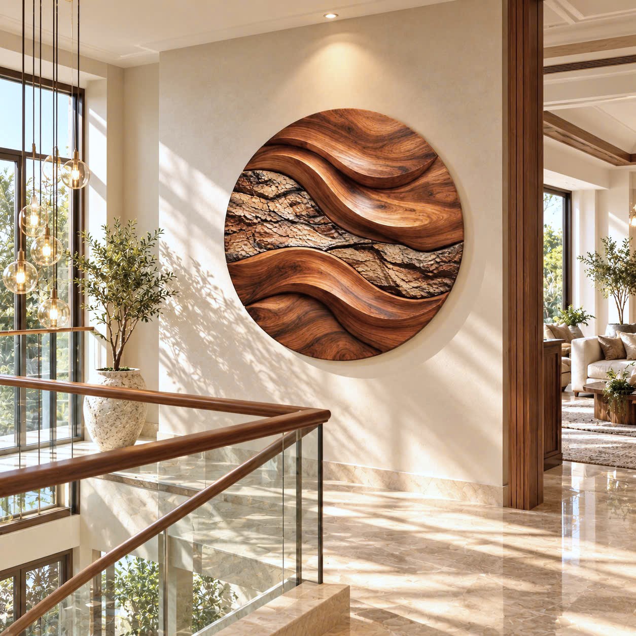 AWA 20 Unique Wall-mounted Organic Wooden Sculpture Handcrafted Wooden Wall Art Sculpture For Living Room Furniture Wall Decoration - Image 5
