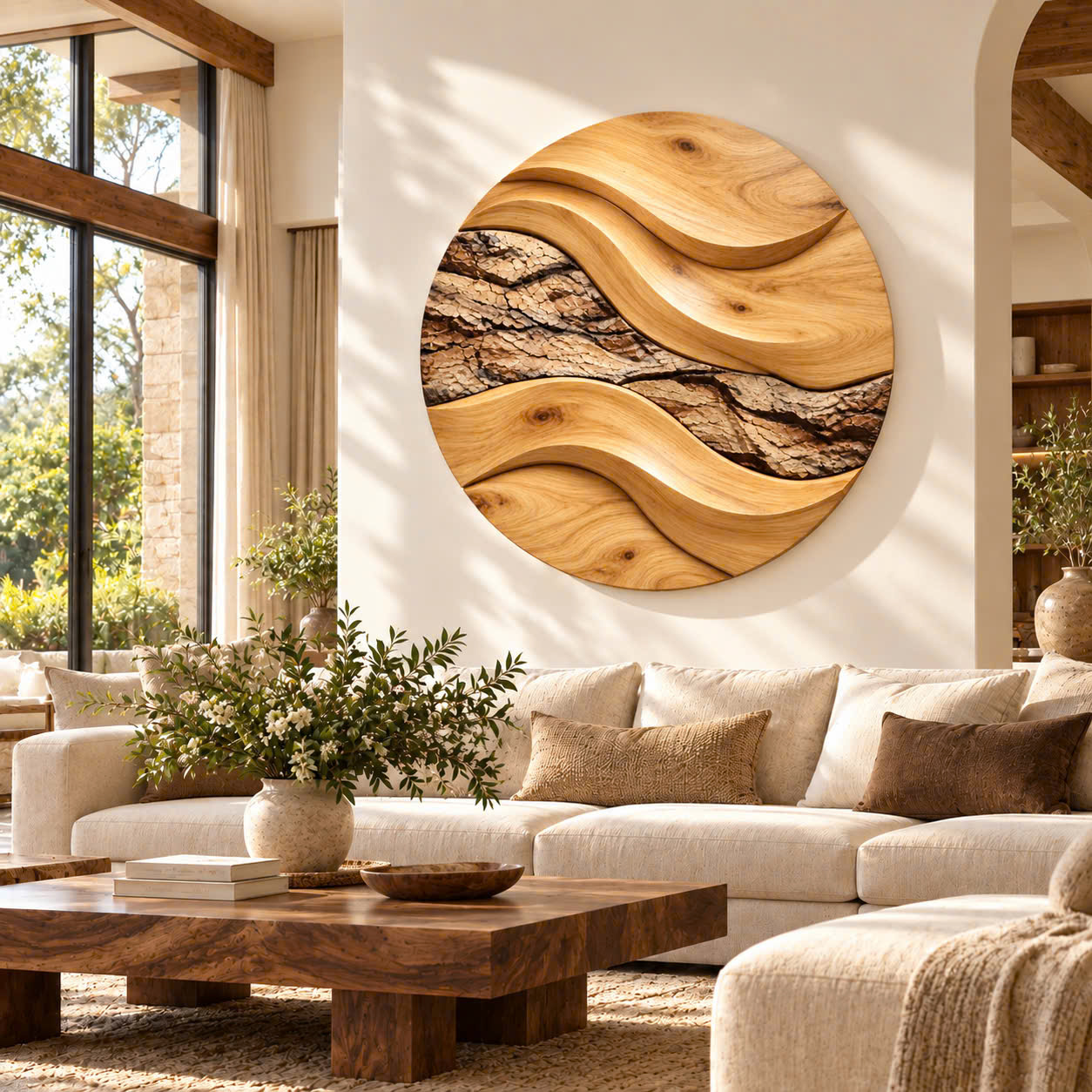 AWA 20 Unique Wall-mounted Organic Wooden Sculpture Handcrafted Wooden Wall Art Sculpture For Living Room Furniture Wall Decoration