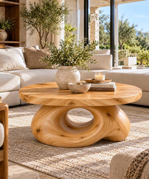 Alternative view of CF 02 Luxali Modern Solid Wood Coffee Table Living Room Handmade Natural Eco-Friendly Durable Easy Clean Antique Decor Home Furniture
