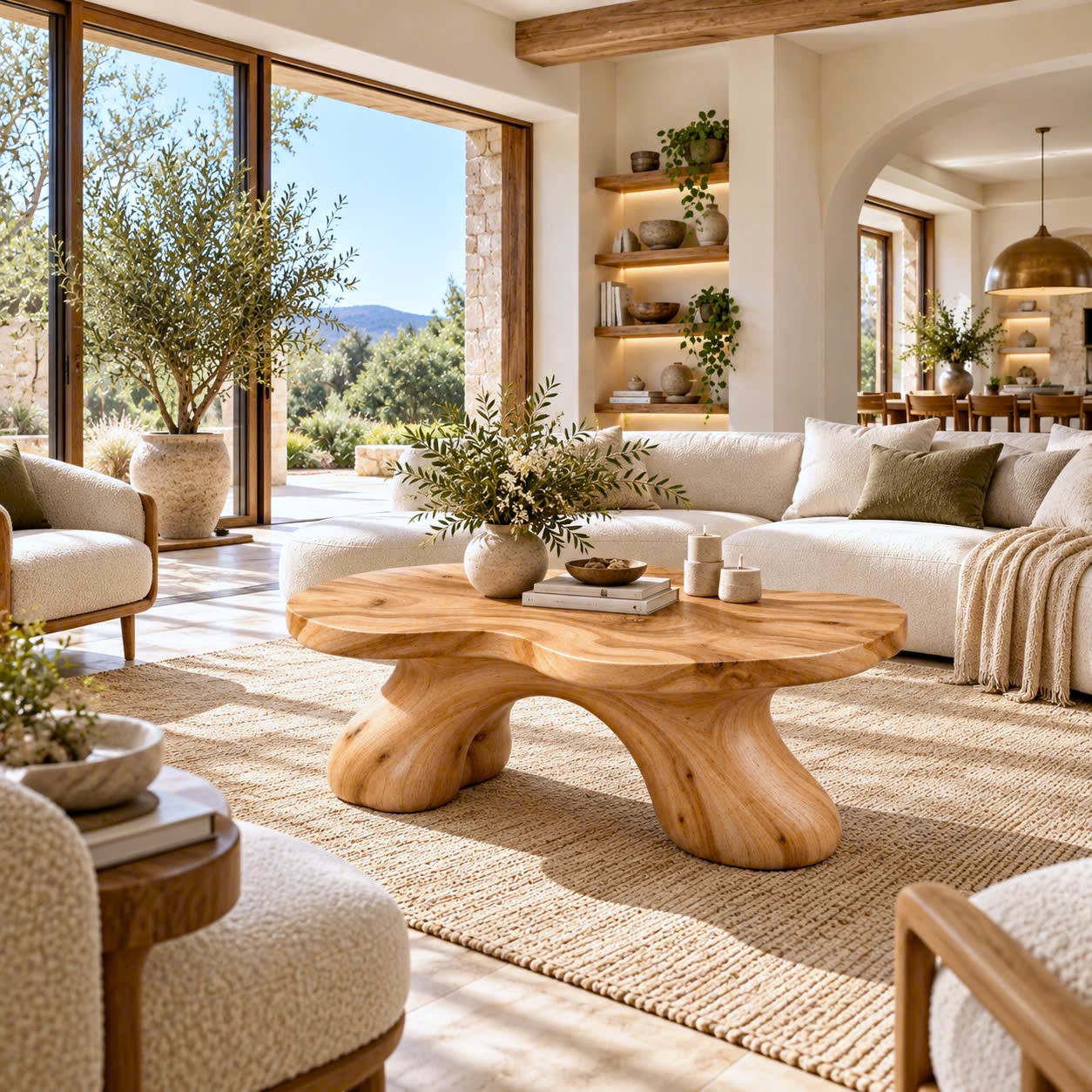 CF 04 Luxali Modern Solid Wood Coffee Table Living Room Handmade Natural Eco-Friendly Durable Easy Clean Antique Decor Home Furniture