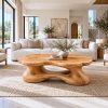 CF 09 Luxali Modern Solid Wood Coffee Table Living Room Handmade Natural Eco-Friendly Durable Easy Clean Antique Decor Home Furniture