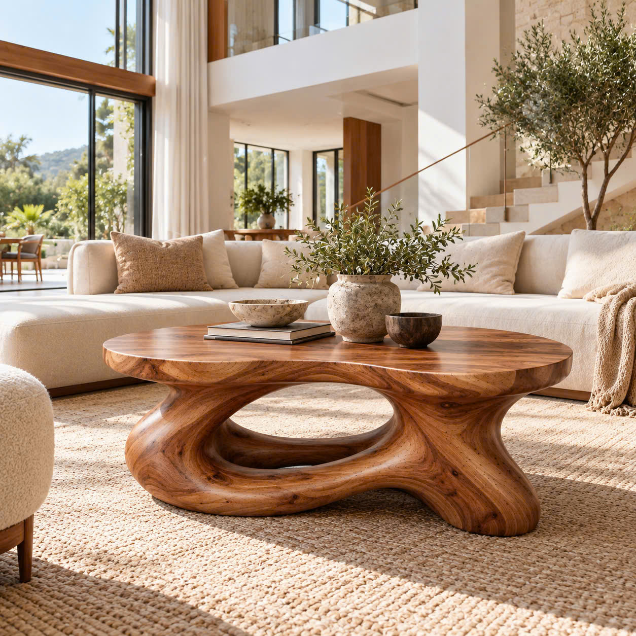 CF 11 Luxali Modern Solid Wood Coffee Table Living Room Handmade Natural Eco-Friendly Durable Easy Clean Antique Decor Home Furniture