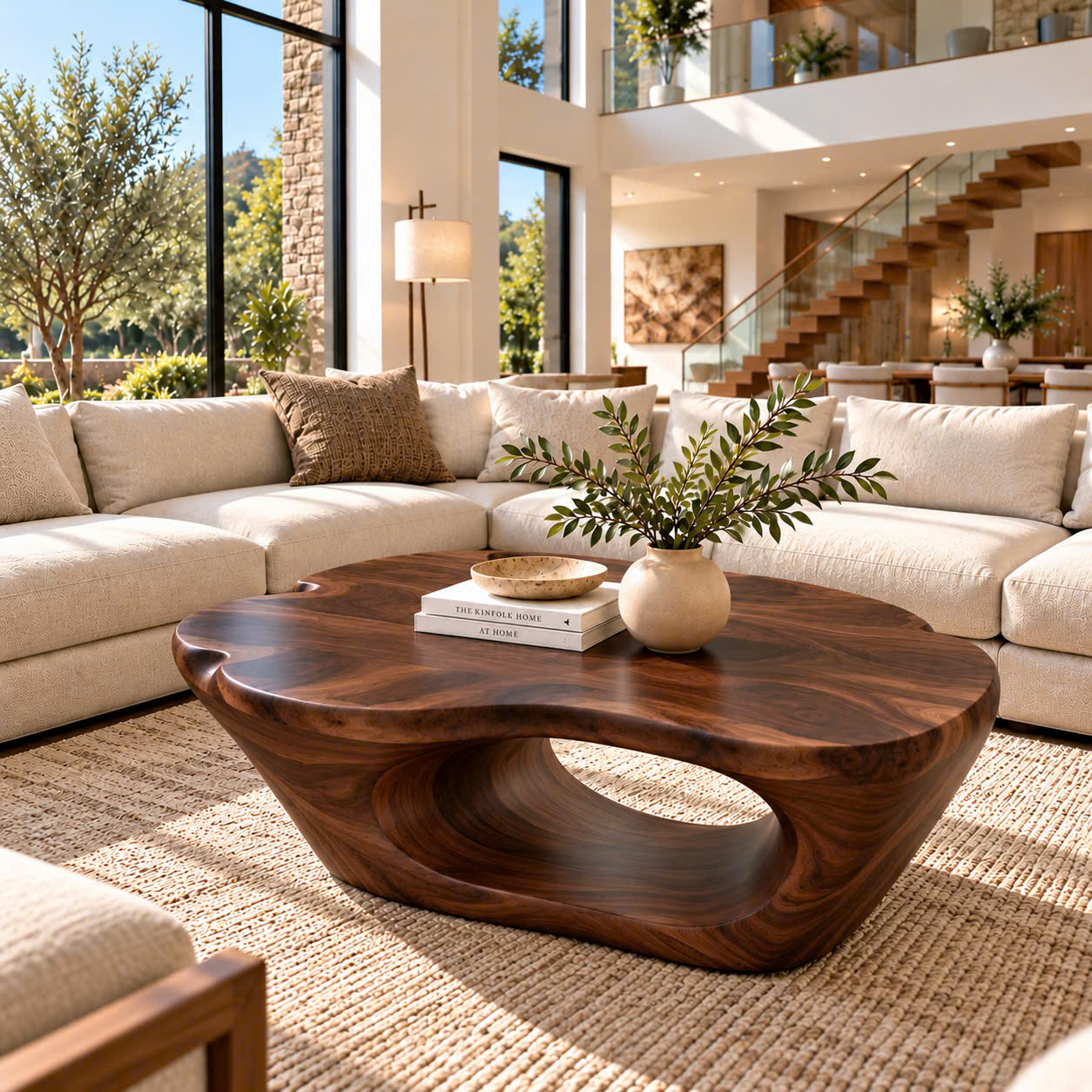 BFC 32 Luxali Modern Solid Wood Coffee Table Living Room Handmade Natural Eco-Friendly Durable Easy Clean Antique Decor Home Furniture