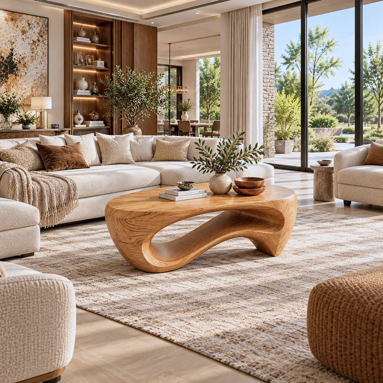 BFC 36 Luxali Modern Solid Wood Coffee Table Living Room Handmade Natural Eco-Friendly Durable Easy Clean Antique Decor Home Furniture - Image 6