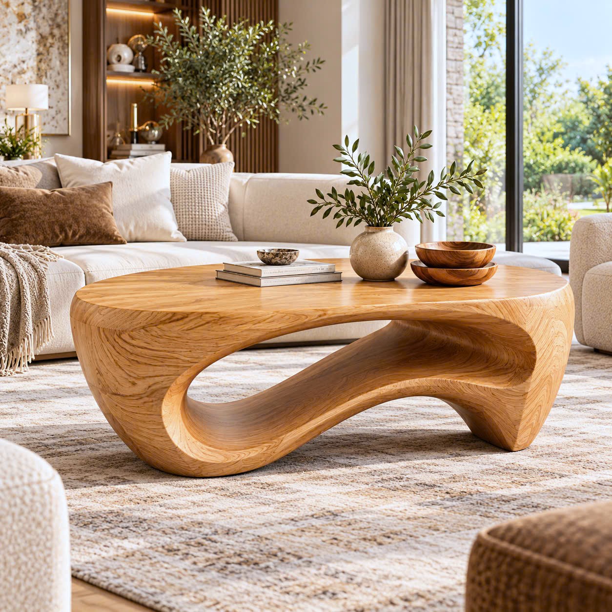 BFC 36 Luxali Modern Solid Wood Coffee Table Living Room Handmade Natural Eco-Friendly Durable Easy Clean Antique Decor Home Furniture - Image 8