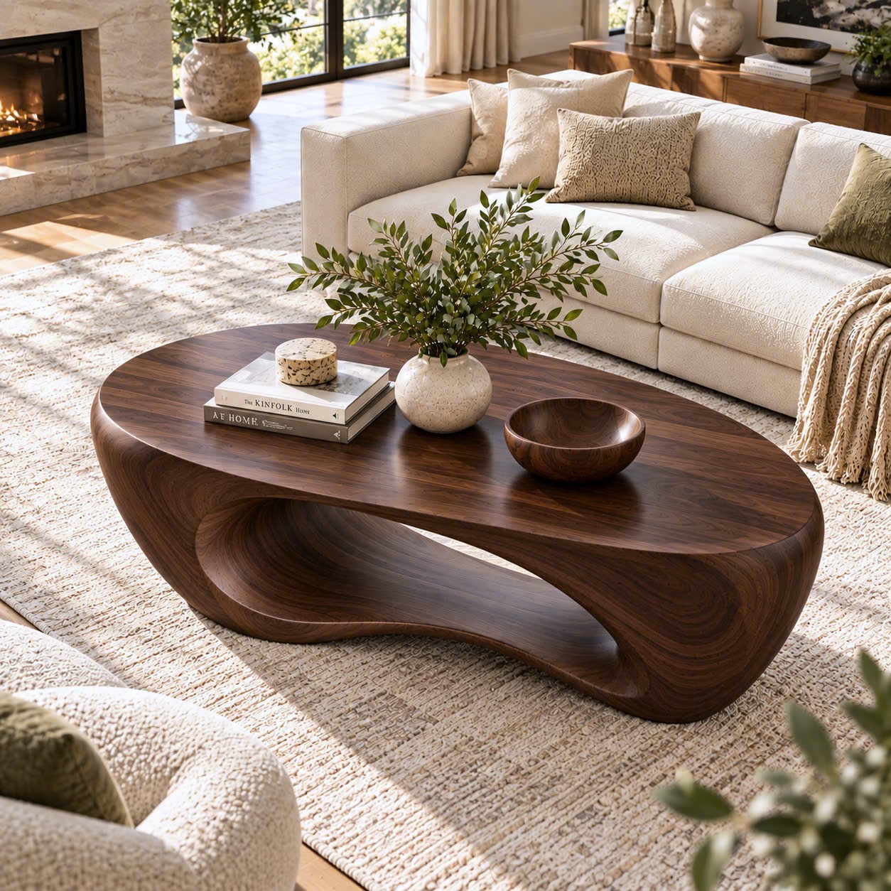 BFC 35 Luxali Modern Solid Wood Coffee Table Living Room Handmade Natural Eco-Friendly Durable Easy Clean Antique Decor Home Furniture - Image 6