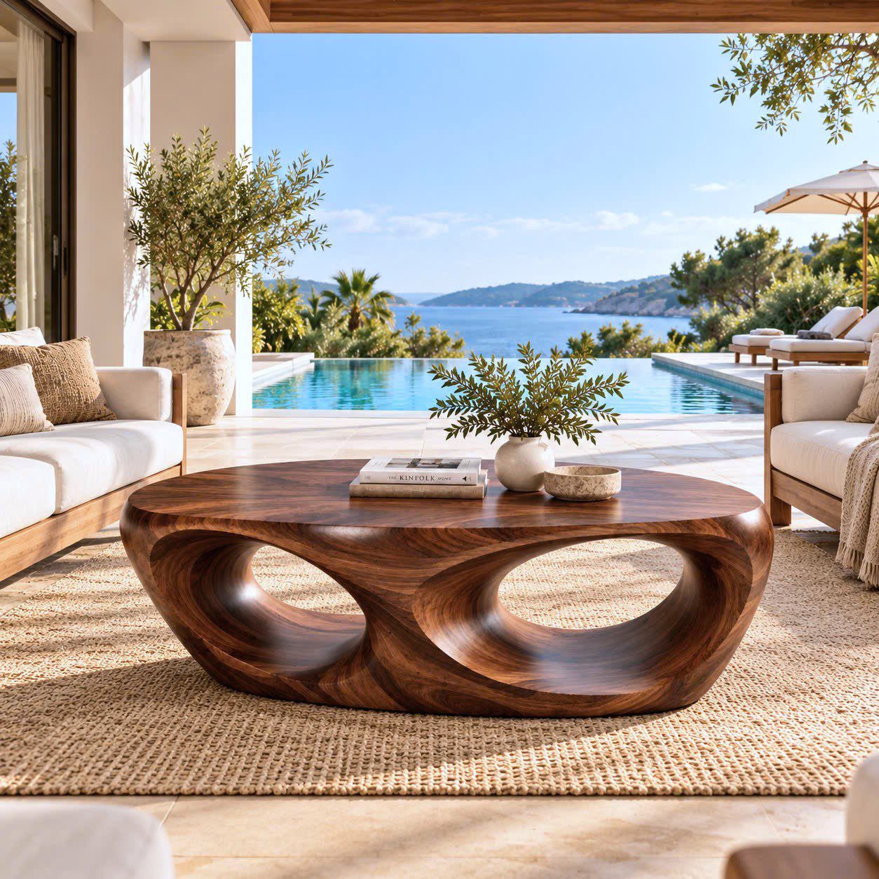CF 44 Unique Design Solid Wooden Coffee Table For Living Room Handcraft Wooden Coffee Table Made In Vietnam - Image 2
