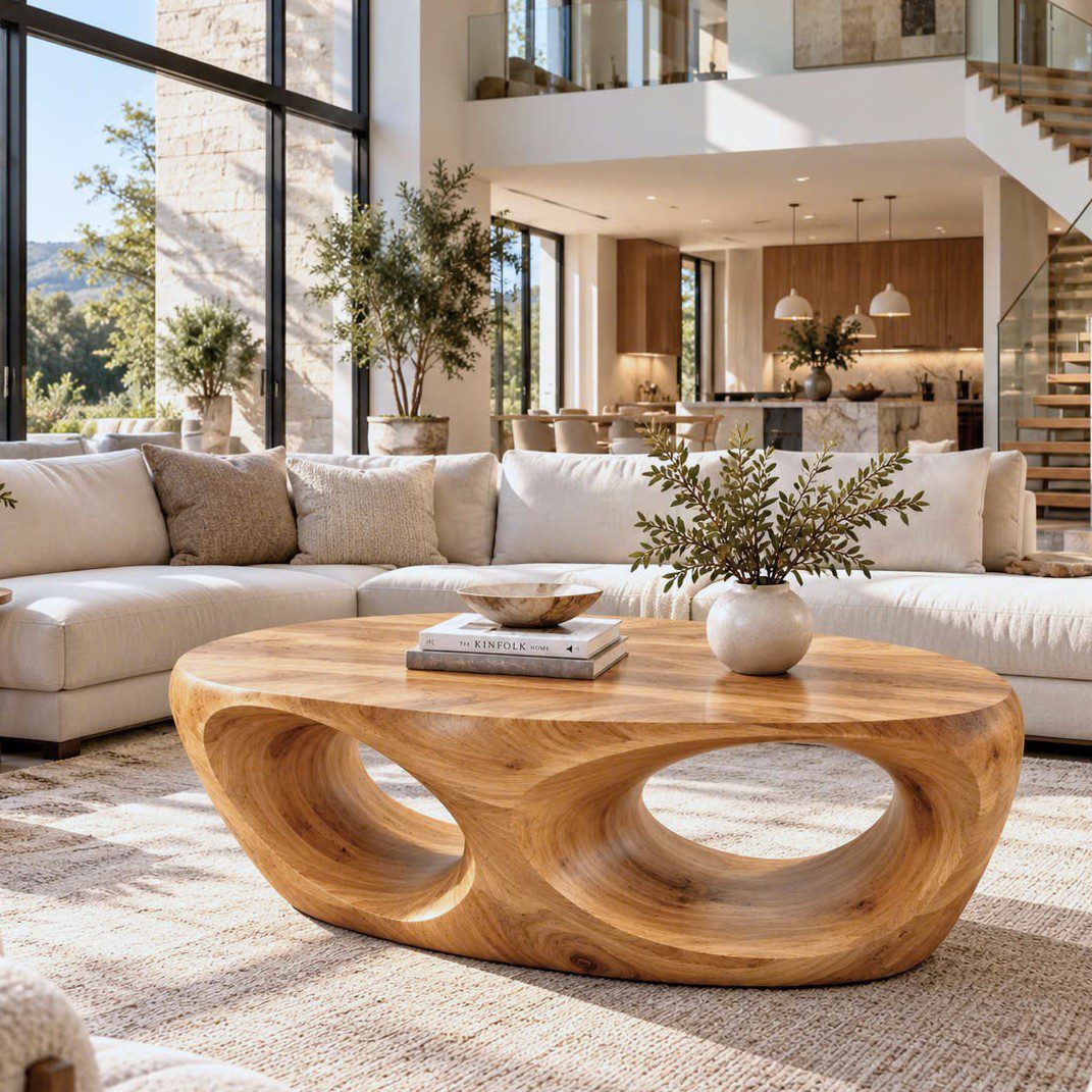 CF 44 Unique Design Solid Wooden Coffee Table For Living Room Handcraft Wooden Coffee Table Made In Vietnam - Image 8