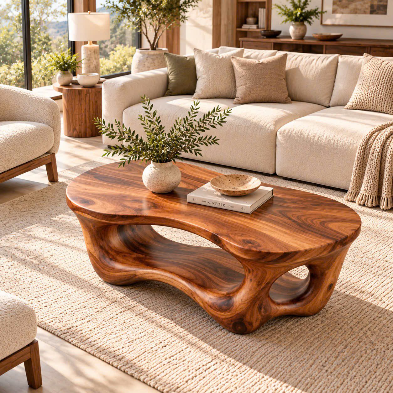 CF 46 Unique Design Solid Wooden Coffee Table For Living Room Handcraft Wooden Coffee Table Made In Vietnam