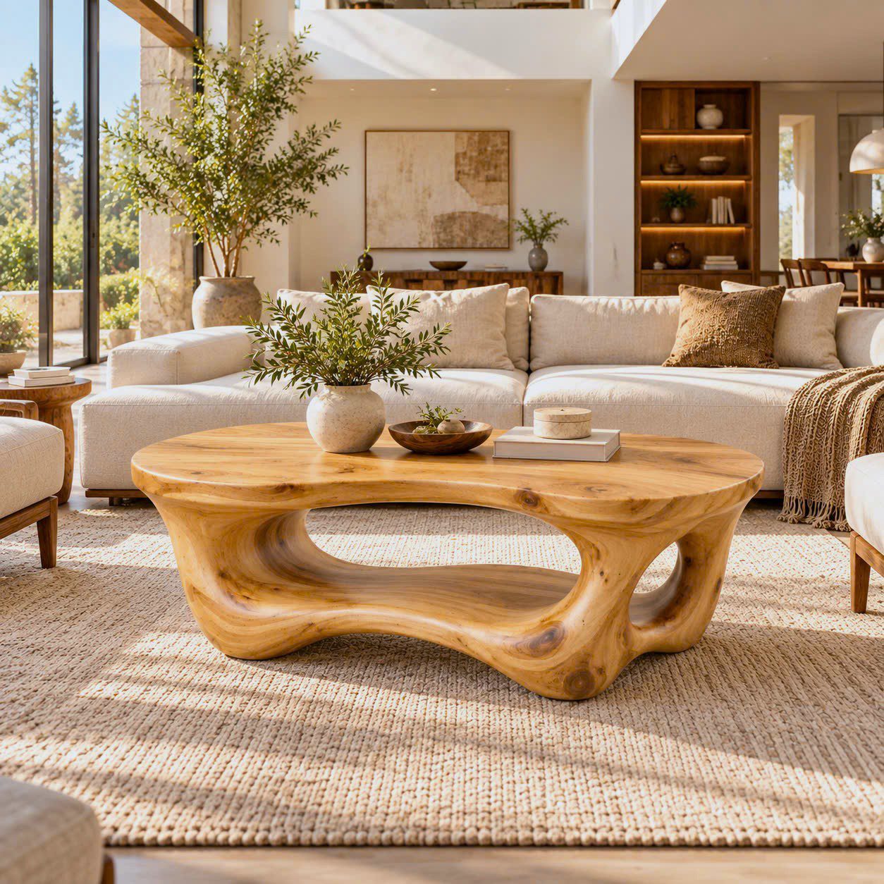 CF 46 Unique Design Solid Wooden Coffee Table For Living Room Handcraft Wooden Coffee Table Made In Vietnam - Image 6