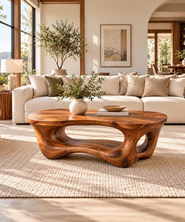 Alternative view of CF 46 Unique Design Solid Wooden Coffee Table For Living Room Handcraft Wooden Coffee Table Made In Vietnam
