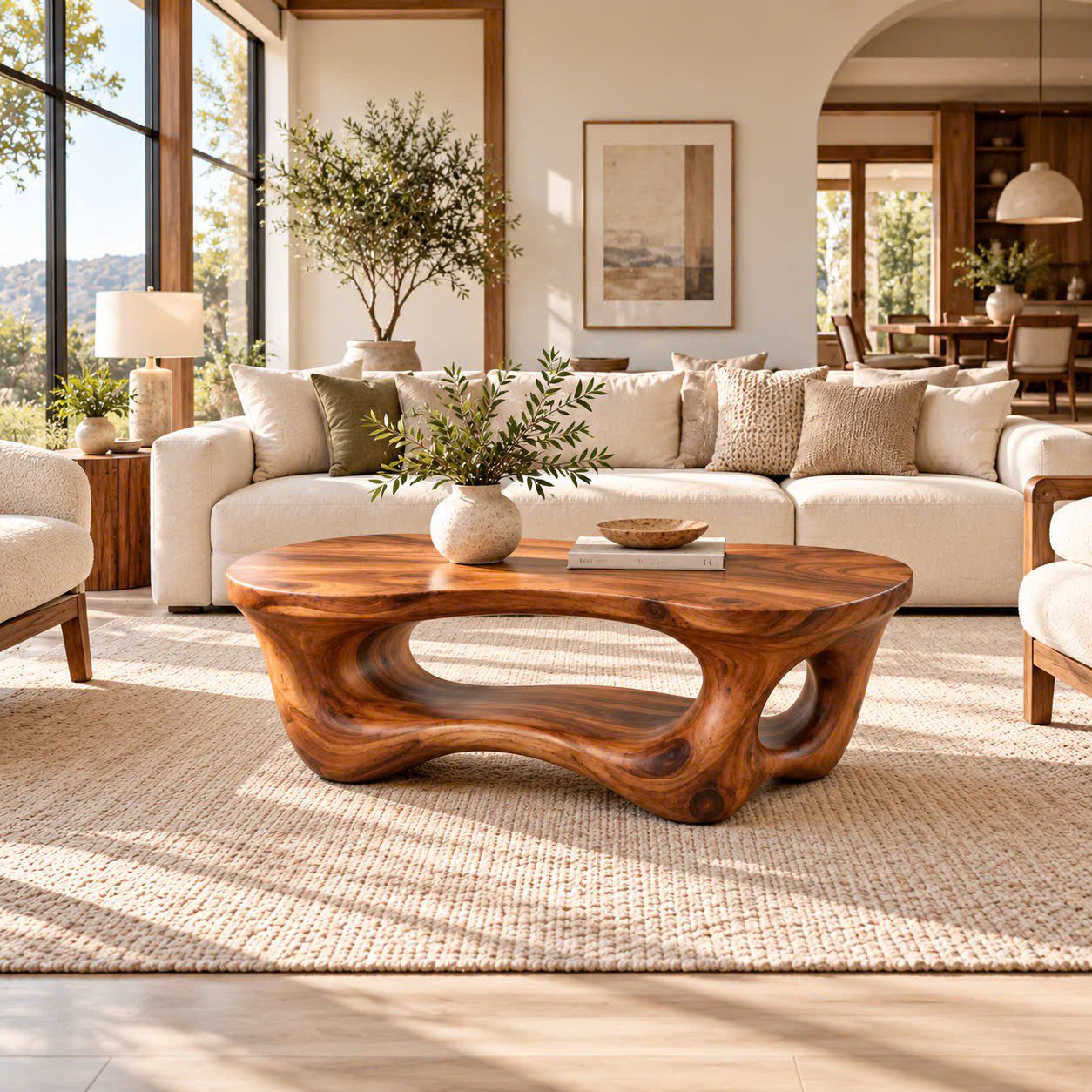 CF 46 Unique Design Solid Wooden Coffee Table For Living Room Handcraft Wooden Coffee Table Made In Vietnam - Image 2