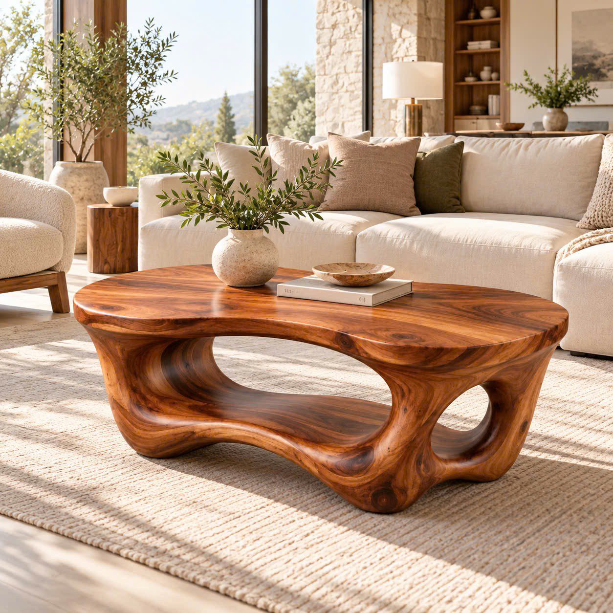 CF 46 Unique Design Solid Wooden Coffee Table For Living Room Handcraft Wooden Coffee Table Made In Vietnam - Image 8