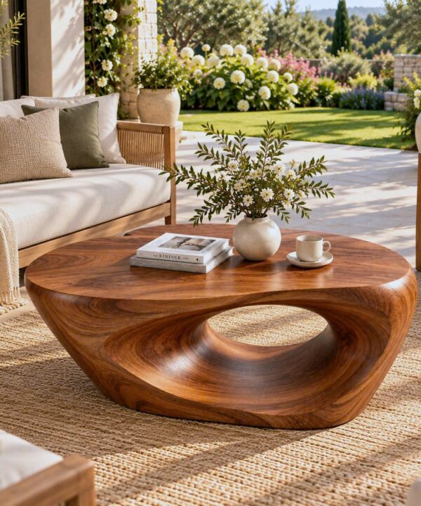 Alternative view of CF 47 Unique Design Solid Wooden Coffee Table For Living Room Handcraft Wooden Coffee Table Made In Vietnam