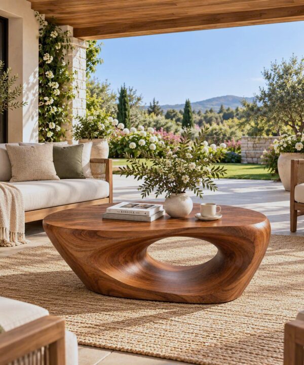 CF 47 Unique Design Solid Wooden Coffee Table For Living Room Handcraft Wooden Coffee Table Made In Vietnam