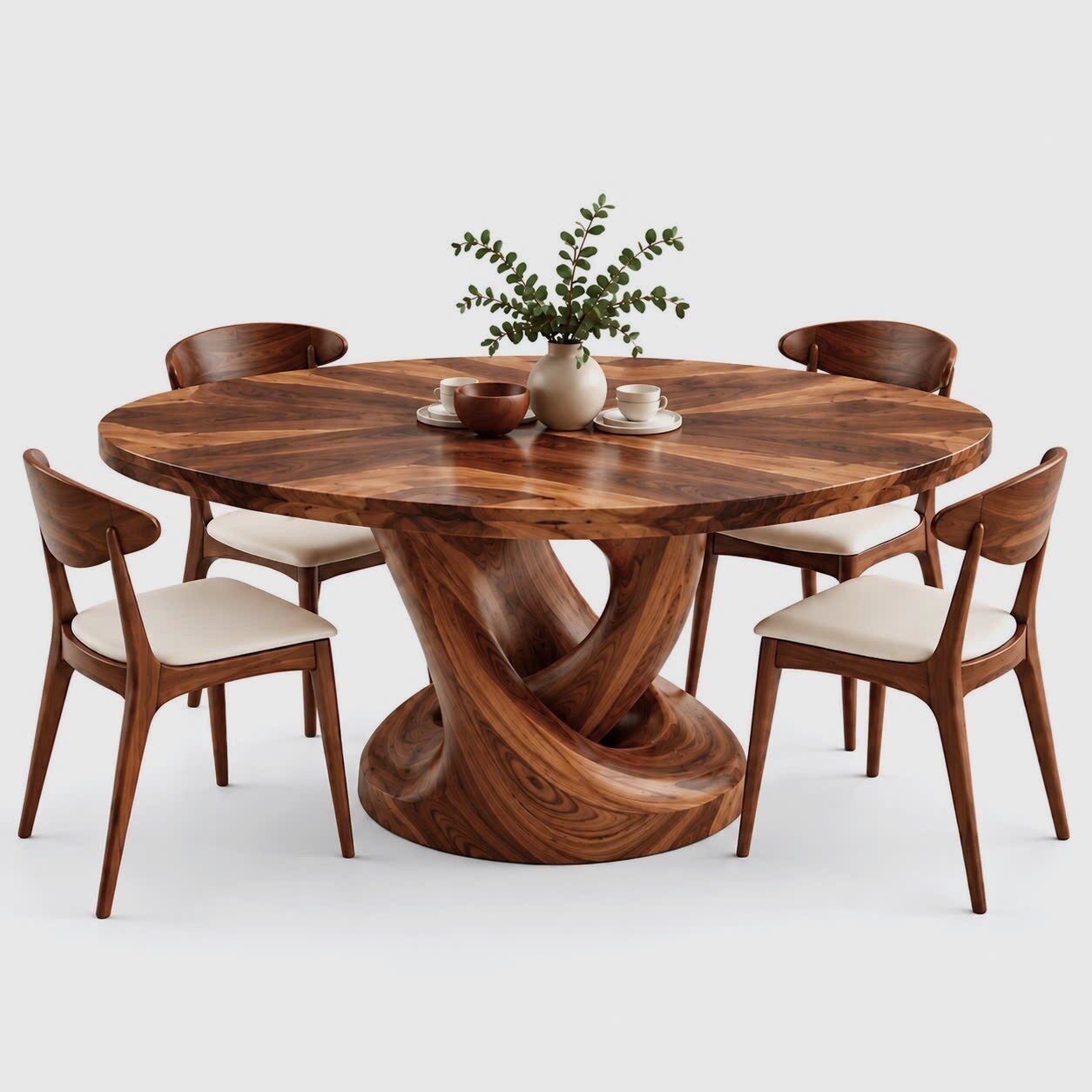 DT 13 Luxurious and uniquely crafted wooden dining table ( chairs not included) designed to create a warm and inviting atmosphere. - Image 12