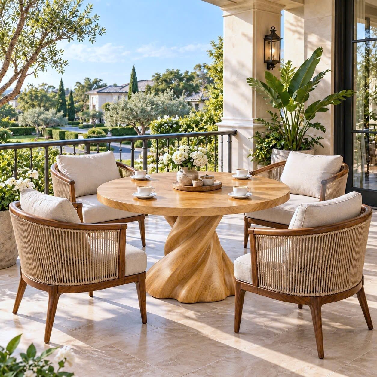 DT 14 Luxurious and uniquely crafted wooden dining table ( chairs not included) designed to create a warm and inviting atmosphere. - Image 7
