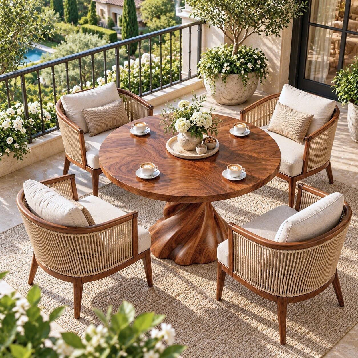 DT 14 Luxurious and uniquely crafted wooden dining table ( chairs not included) designed to create a warm and inviting atmosphere. - Image 9