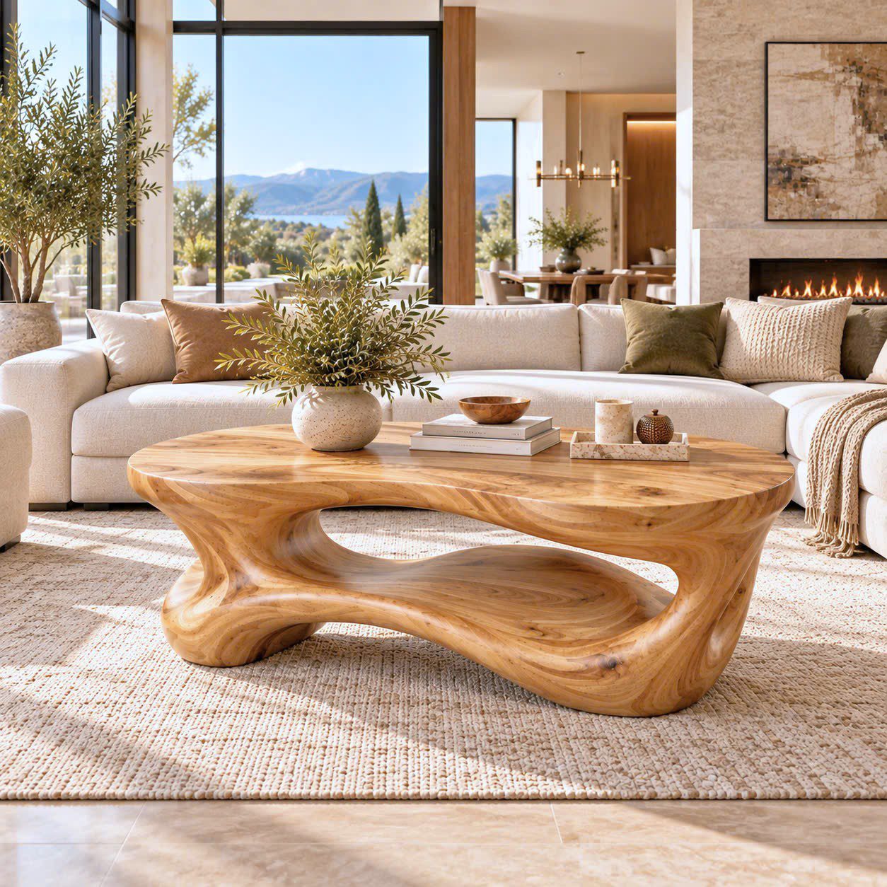 B CF 48 Unique Design Solid Wooden Coffee Table For Living Room Handcraft Wooden Coffee Table Made In Vietnam - Image 3