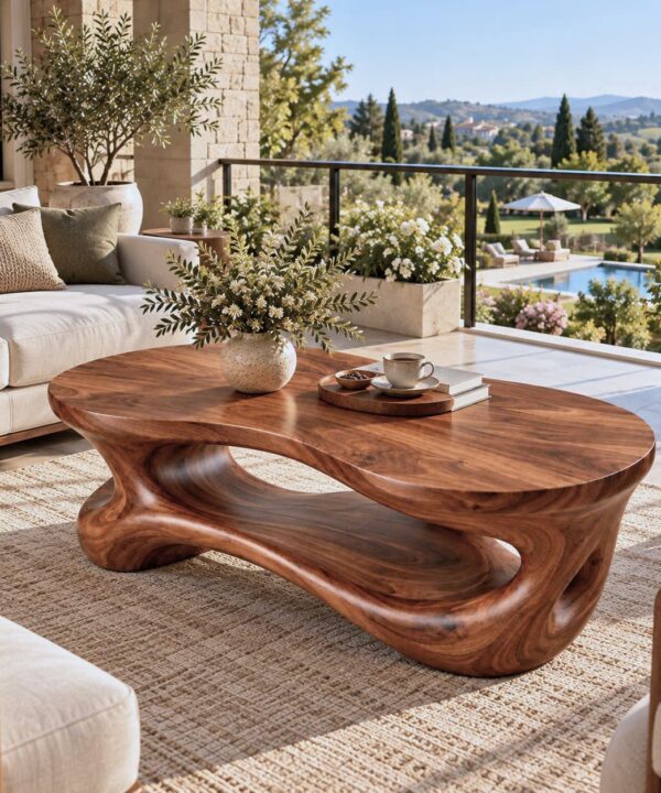 Alternative view of B CF 48 Unique Design Solid Wooden Coffee Table For Living Room Handcraft Wooden Coffee Table Made In Vietnam