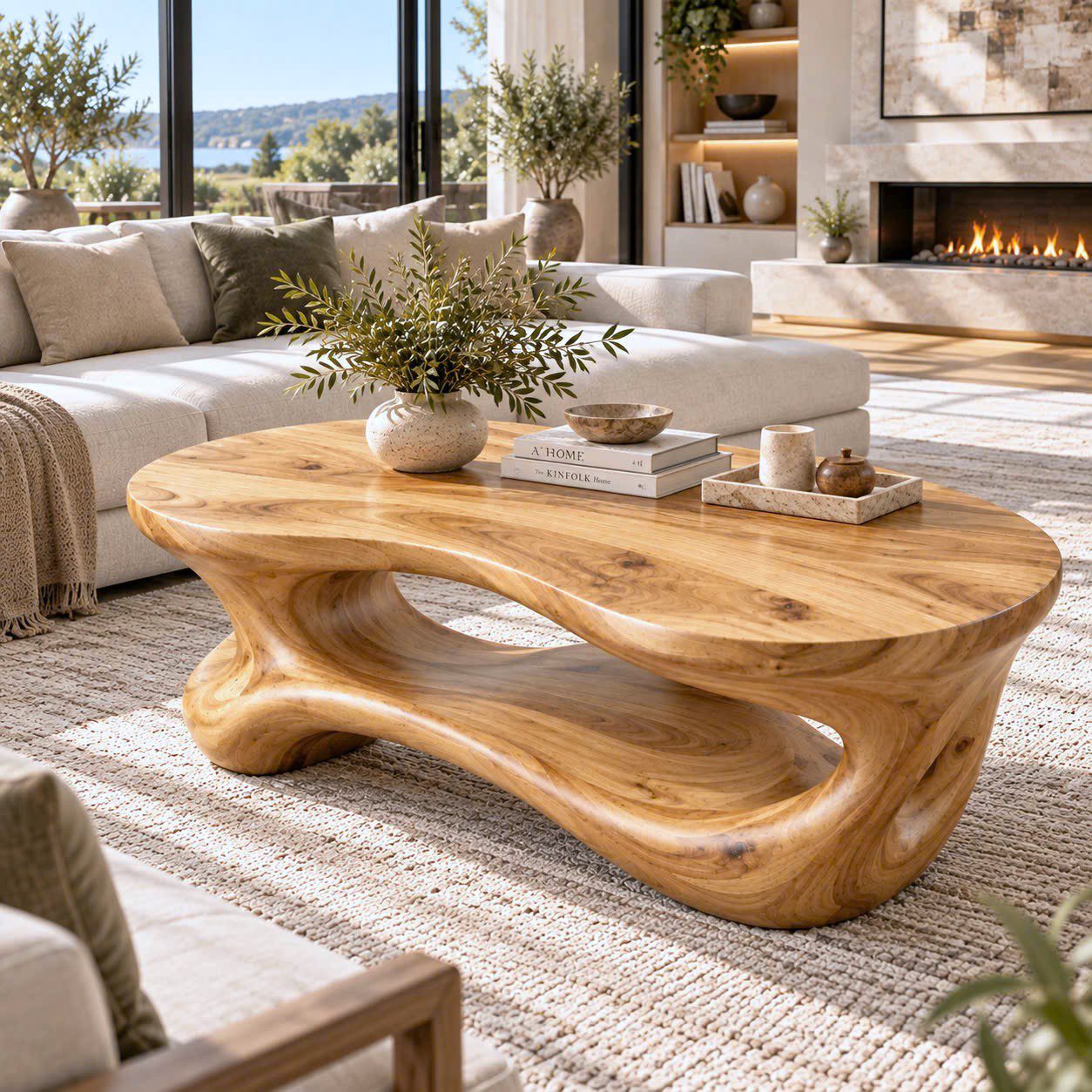 B CF 48 Unique Design Solid Wooden Coffee Table For Living Room Handcraft Wooden Coffee Table Made In Vietnam - Image 4