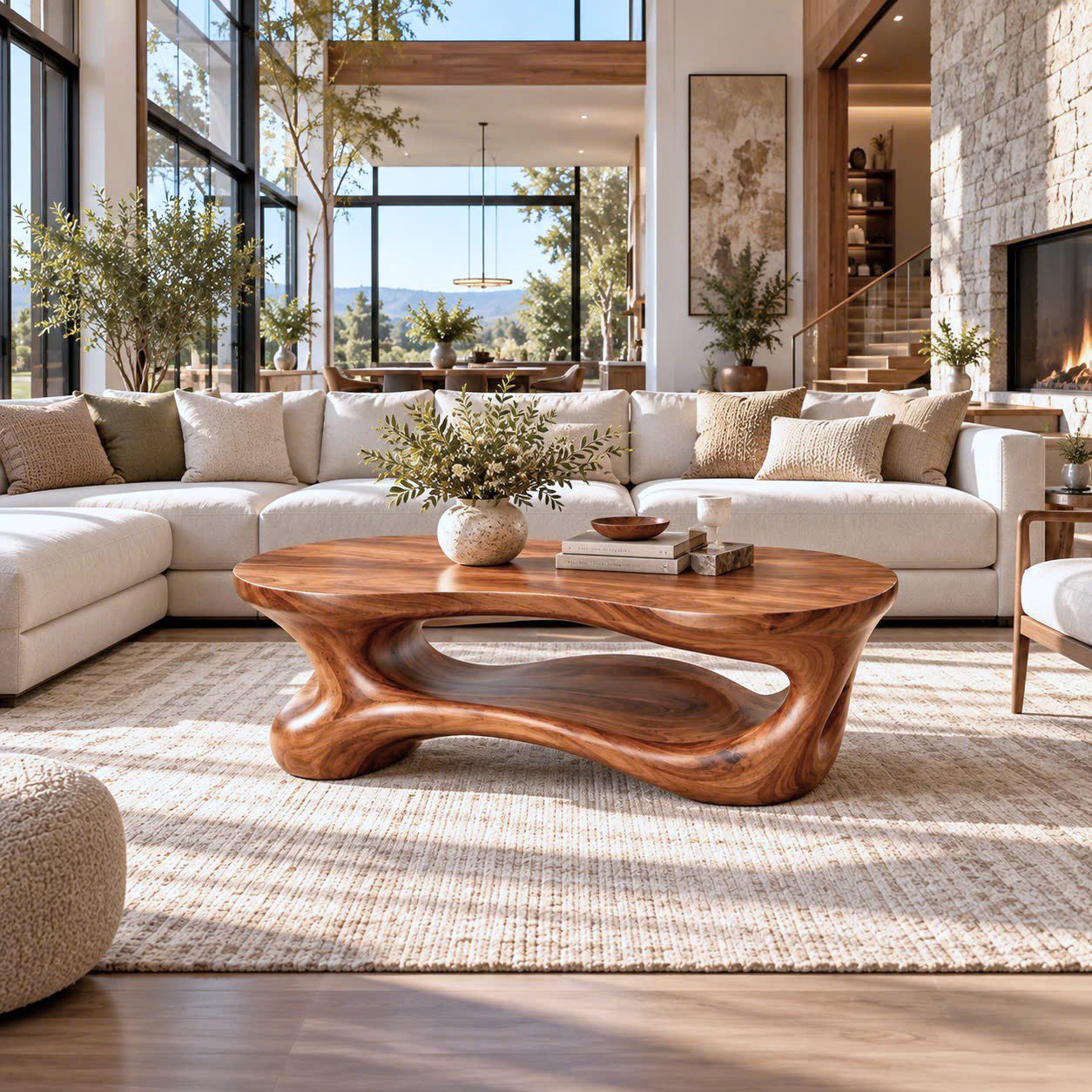 B CF 48 Unique Design Solid Wooden Coffee Table For Living Room Handcraft Wooden Coffee Table Made In Vietnam - Image 8