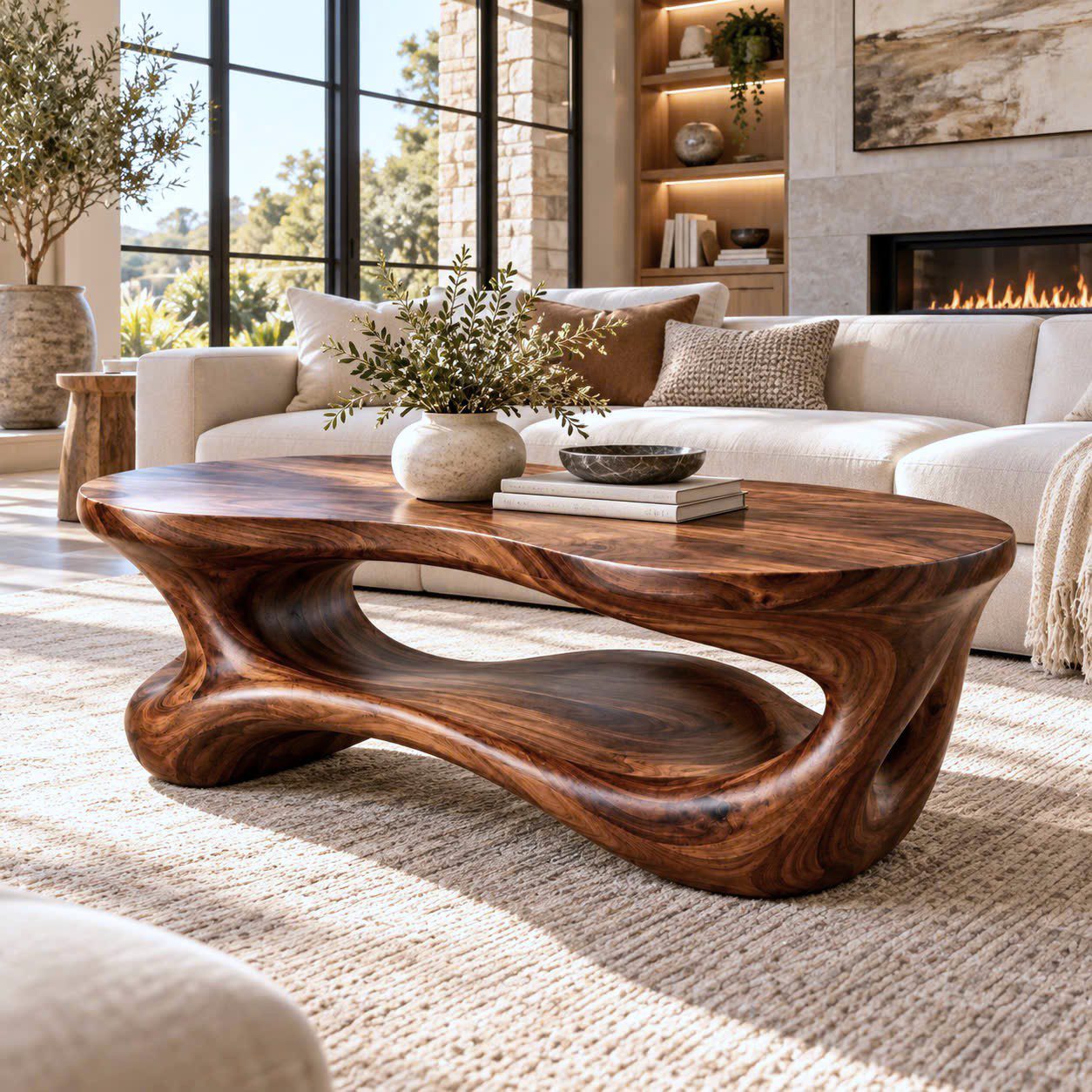 B CF 48 Unique Design Solid Wooden Coffee Table For Living Room Handcraft Wooden Coffee Table Made In Vietnam - Image 9